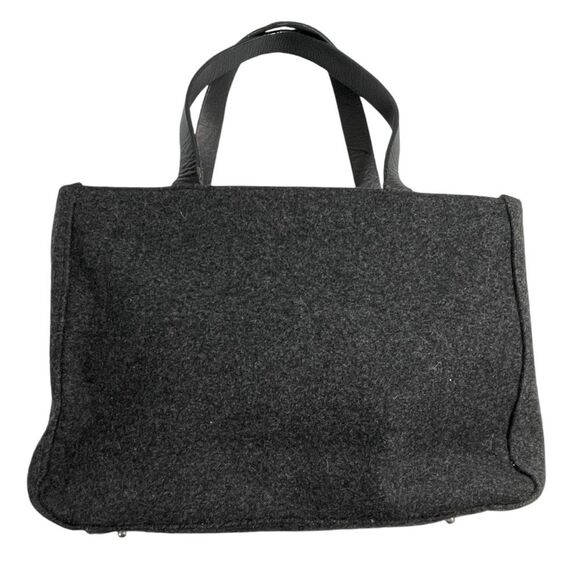 Brooks Brothers Wool Blend Small Purse Bag Dark Charcoal Gray - Picture 1 of 10